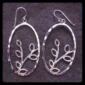 Silver (lightweight) floral earrings